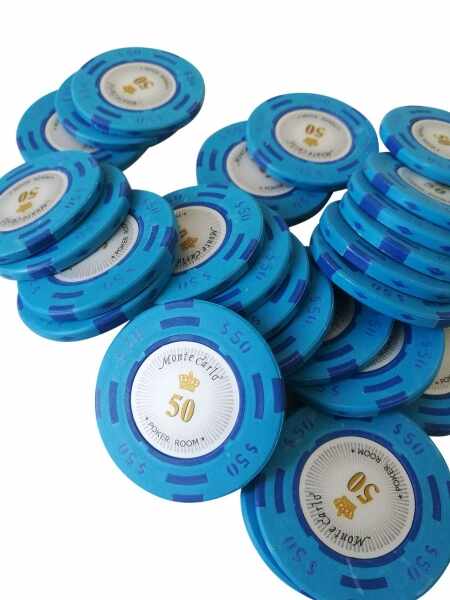  Jeton Poker Montecarlo 14 grame Clay, inscriptionat 50