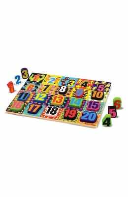 Chunky Puzzle, Numbers. Puzzle lemn in relief, Numere
