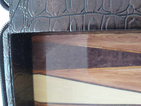 Joc table backgammon - Star Leather (Imperfect) - Mare - 48x60 cm
