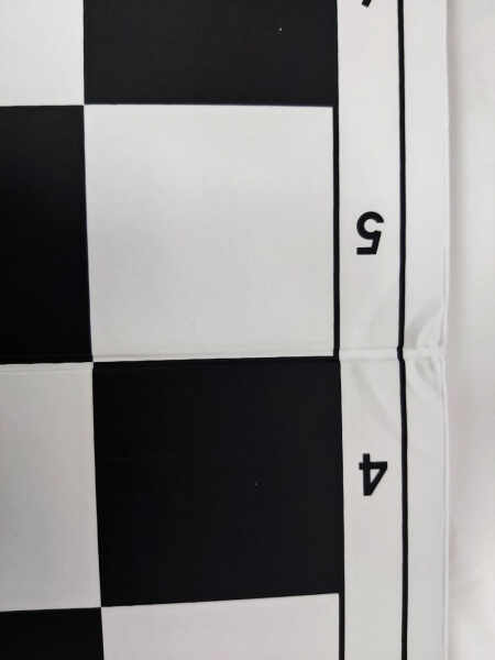 Tabla de sah pliabila PVC (alb-negru) 57 mm, Imperfect