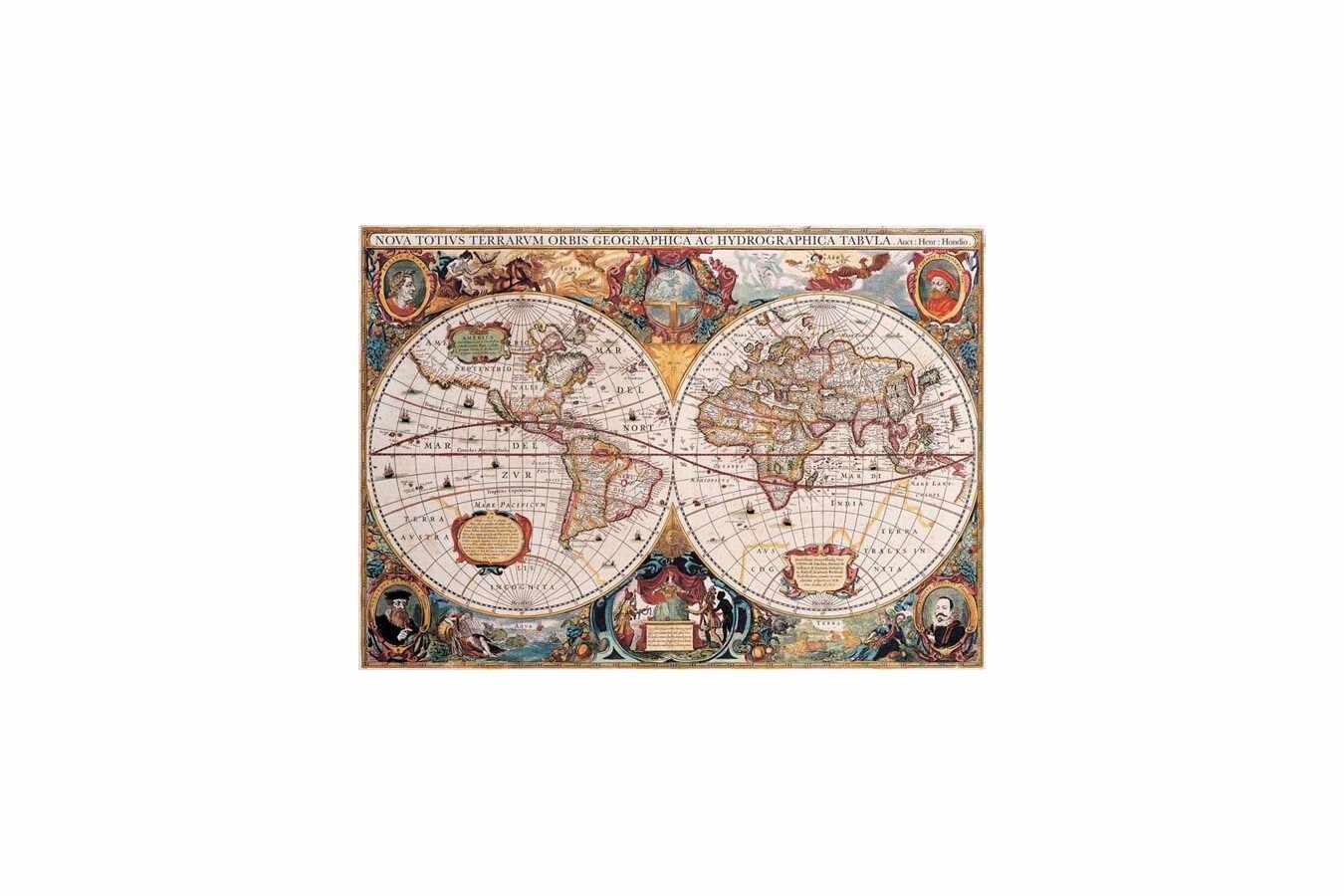 Puzzle Gold Puzzle - Old World Map, 1.000 piese (Gold-Puzzle-60096)