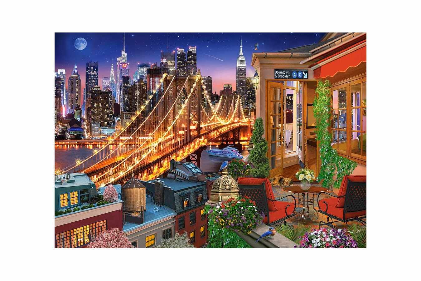 Puzzle Castorland - Brooklyn Bridge Lights, 1.000 piese (104598)