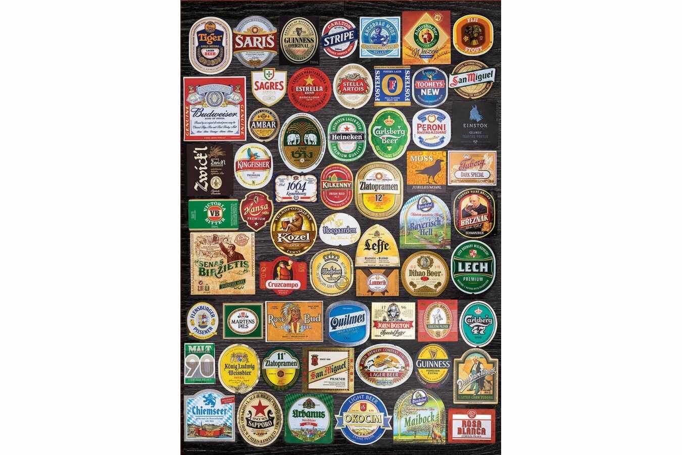 Puzzle Educa - Beer Labels Collage, 1500 piese (18463)