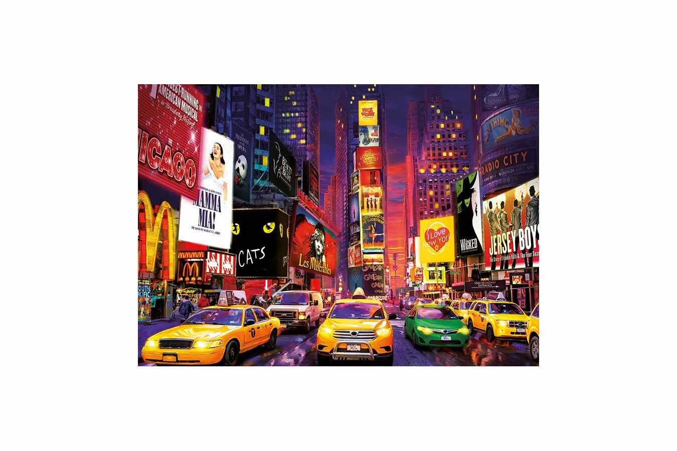 Puzzle fosforescent Educa - Times Square Neon, 1.000 piese (18499)