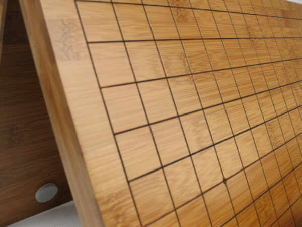 Tabla Joc Go pliabila, lemn bambus 2 cm, cu linii gravate