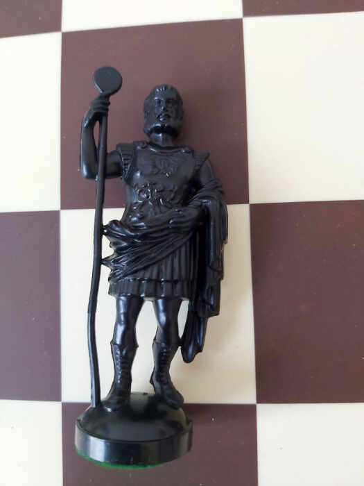 Rege negru rezerva pentru setul de plastic Roma Antica