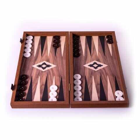 Set joc table backgammon - aspect nuc - 47,5x50 cm