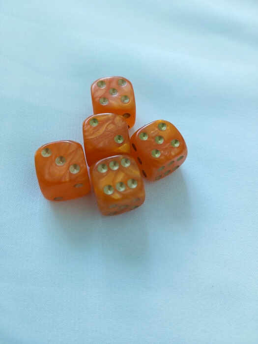 Zaruri perlate portocaliu 16 mm - set 2 bucati