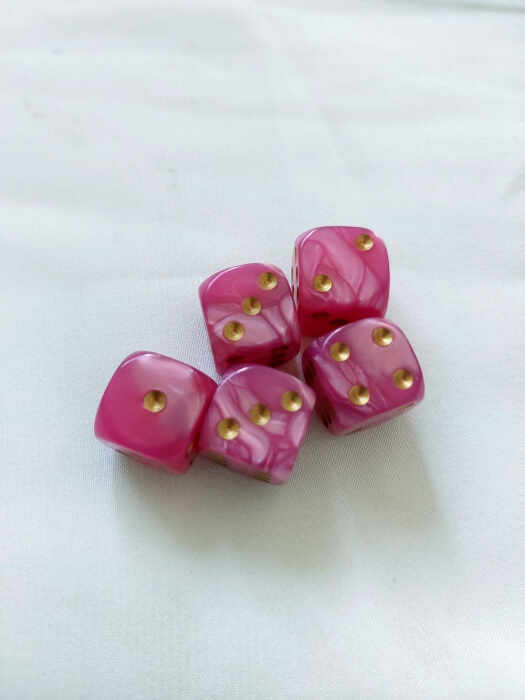 Zaruri perlate roz 16 mm - set 2 bucati -