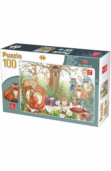 Puzzle 100: Animale din padure