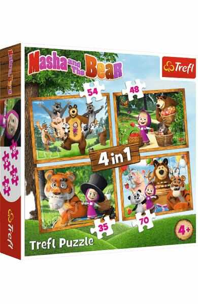 Puzzle 4 in 1. Masha si Ursul in padure