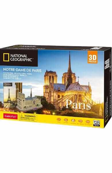 Puzzle 3D + Brosura. Notre Dame de Paris 