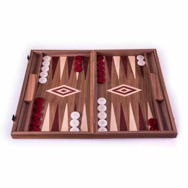 Set joc table backgammon - Inlaid Nuc - 48 x 60 cm - Imperfect