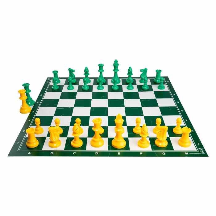Combo set Sah Puzzle - Verde (Tabla puzzle verde+ piese no 6 light yellow green)