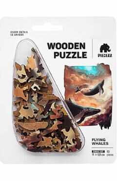 Puzzle 40 din lemn: Balene zburatoare