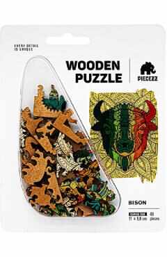 Puzzle 40 din lemn: Bizon
