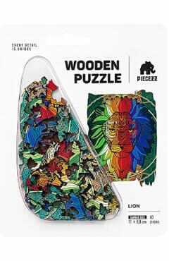 Puzzle 40 din lemn: Leu