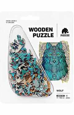 Puzzle 40 din lemn: Lup