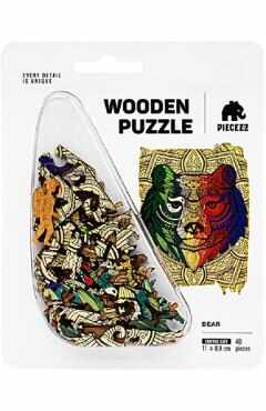 Puzzle 40 din lemn: Urs