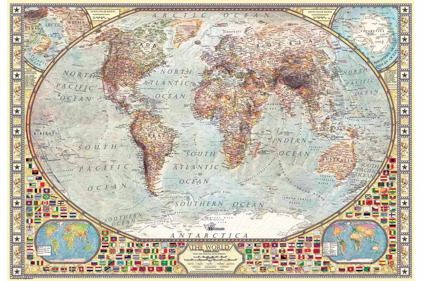 Puzzle Anatolian - World Map, 2000 piese (3935)