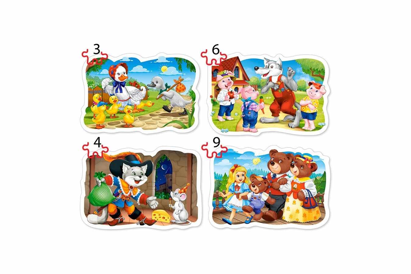 Puzzle Castorland - Clasic Fary Tales, 3/4/6/9 piese XXL (005086)